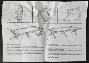 Aufbauanleitung des Kronenburg XXL Feldbettes